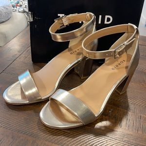 Brand new, never worn, torrid rose gold heels!
